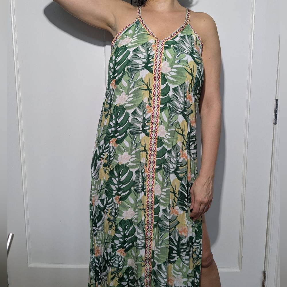 Floral Tank Maxi Dress Sz M